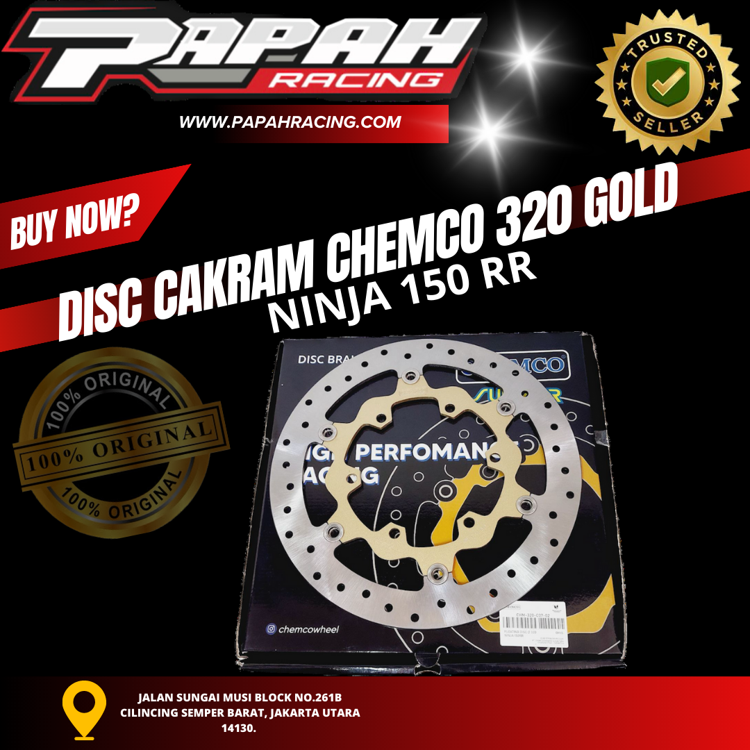 DISC / PIRINGAN CAKRAM CHEMCO NINJA 150 RR 320 GOLD